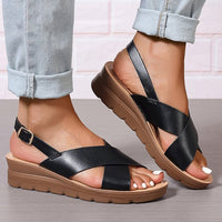 Sandalias de Cuña Correa Cruzada