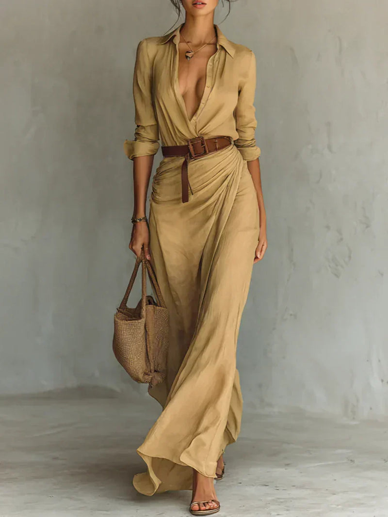 Vestido Maxi con Cinturón