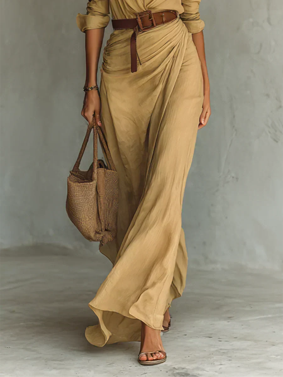 Vestido Maxi con Cinturón