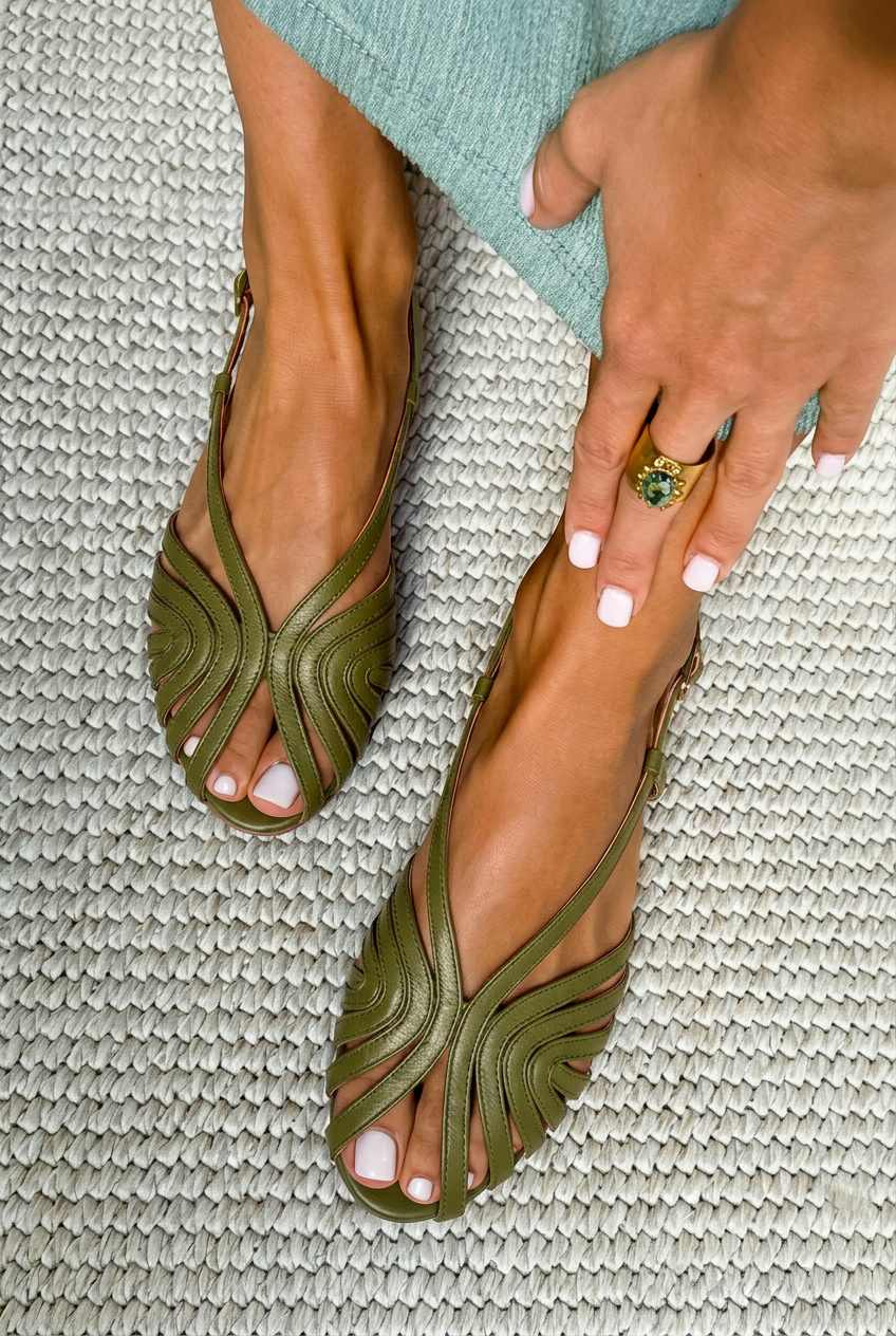 Sandalias Negras Piel Correas Jaula