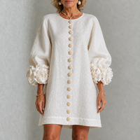 Minivestido Floral con Botones