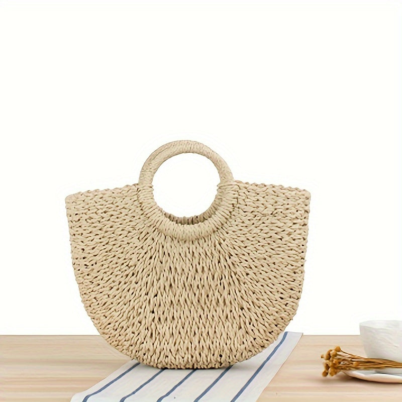 Bolso Media Luna Beige Natural