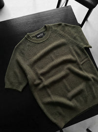 Camiseta Punto Ajustada Caqui