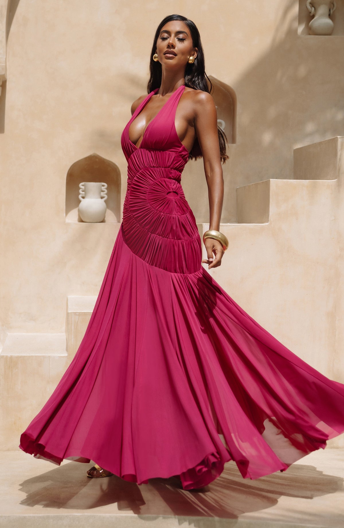 Vestido Maxi Halter Carmen Ariana