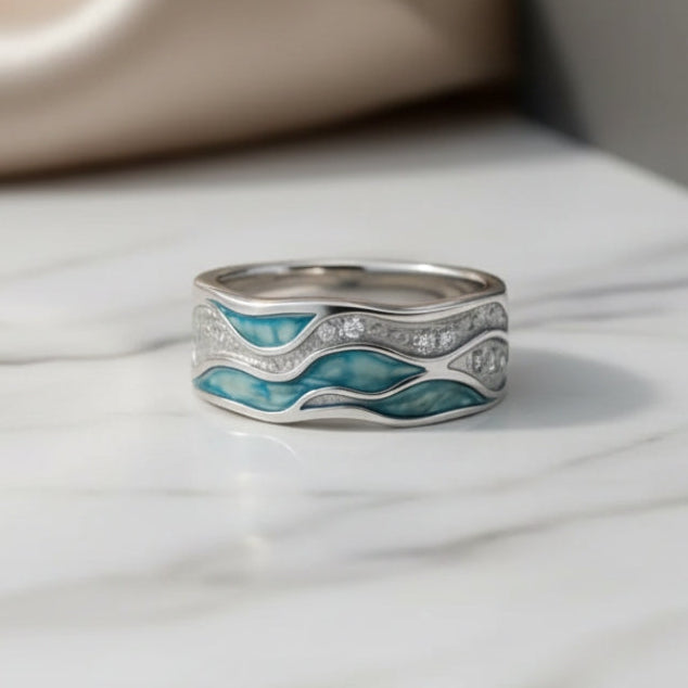 Anillo Inspirado en el Océano