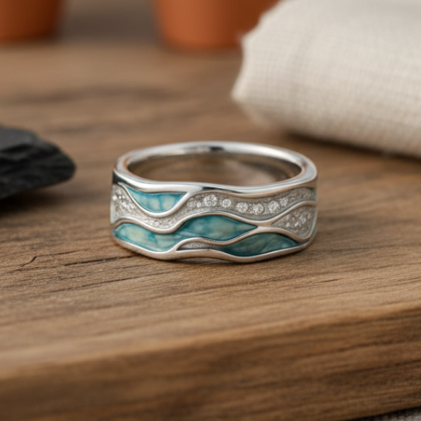 Anillo Inspirado en el Océano