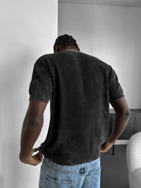 Camiseta Oversize Desgastada Antracita
