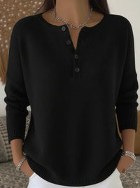 Jersey Henley de Punto con Botones