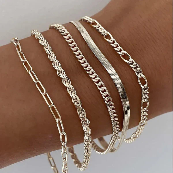 Set de 5 Pulseras Elegantes