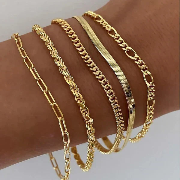Set de 5 Pulseras Elegantes