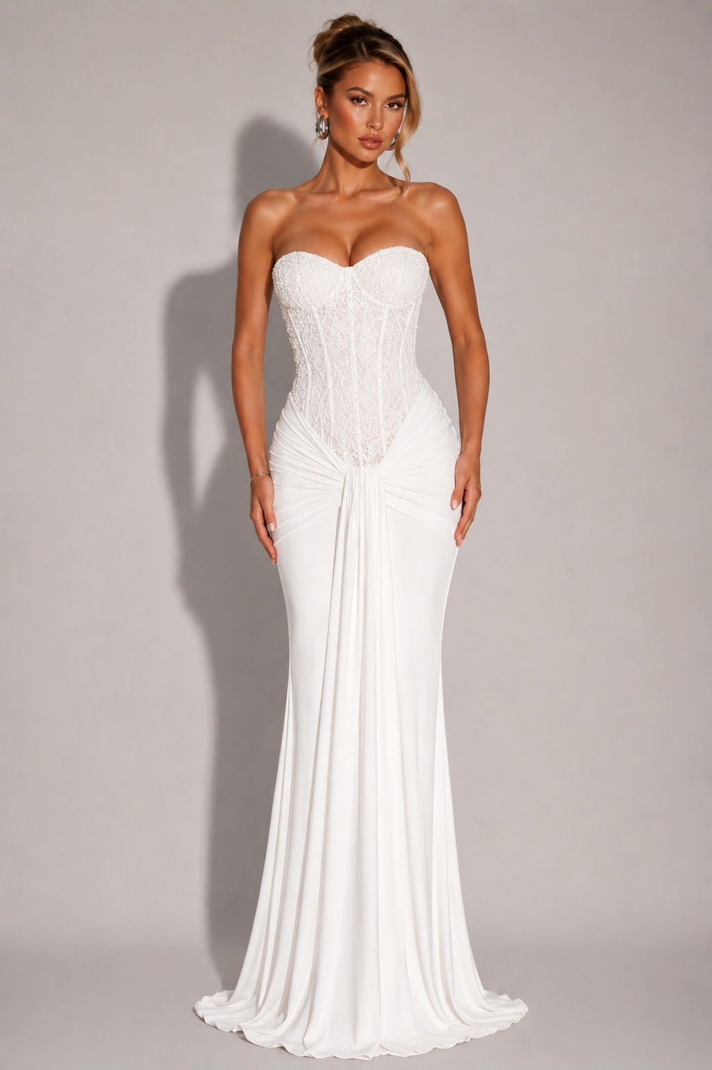 Vestido Maxi Corsé Brisa Celeste