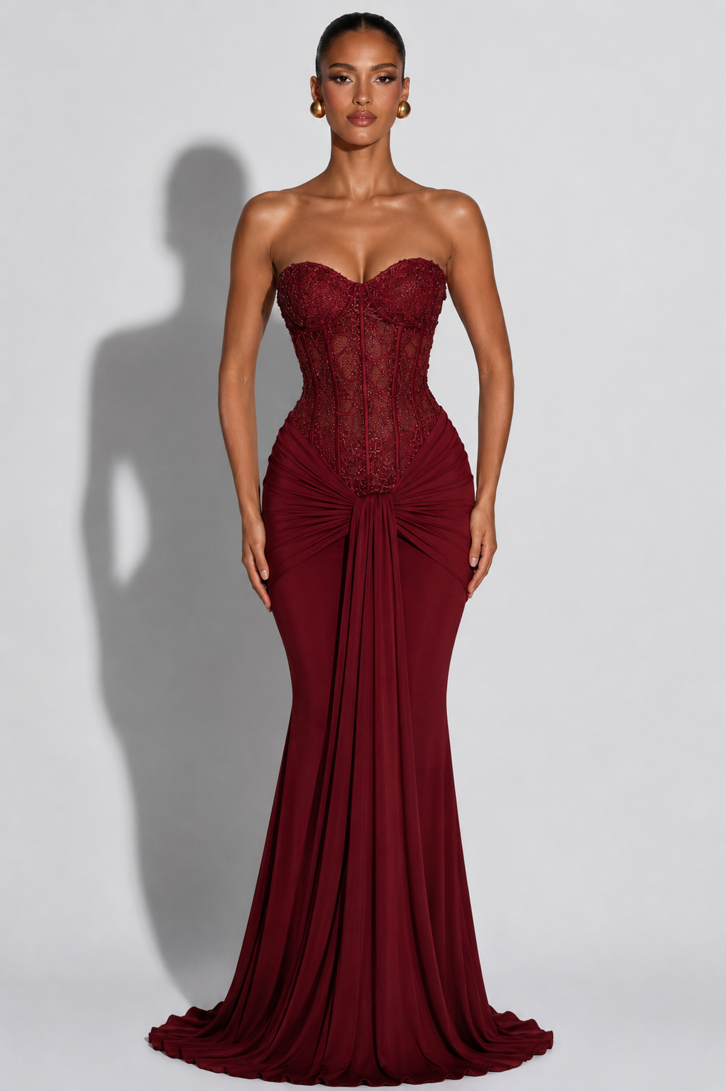 Vestido Maxi Corsé Brisa Celeste