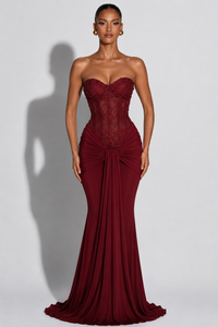 Vestido Maxi Corsé Brisa Celeste