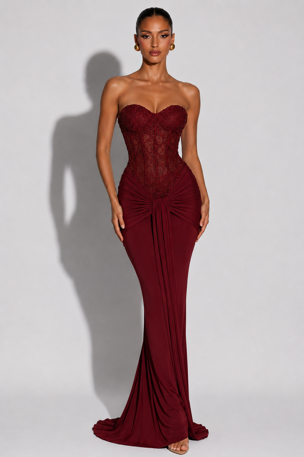 Vestido Maxi Corsé Brisa Celeste