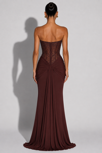 Vestido Maxi Corsé Brisa Celeste
