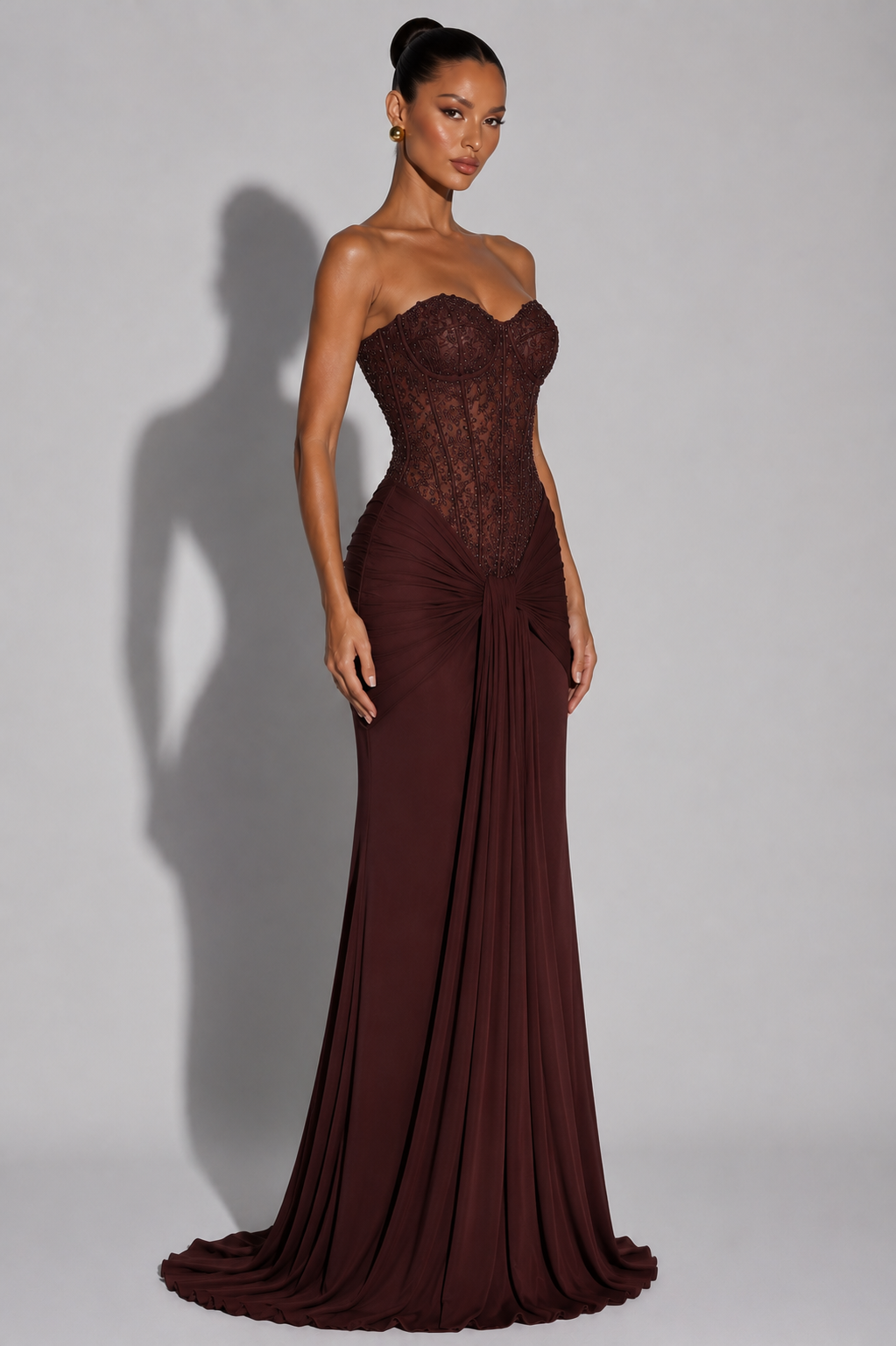 Vestido Maxi Corsé Brisa Celeste