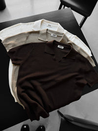 Camiseta Punto Fino Marrón Oscuro