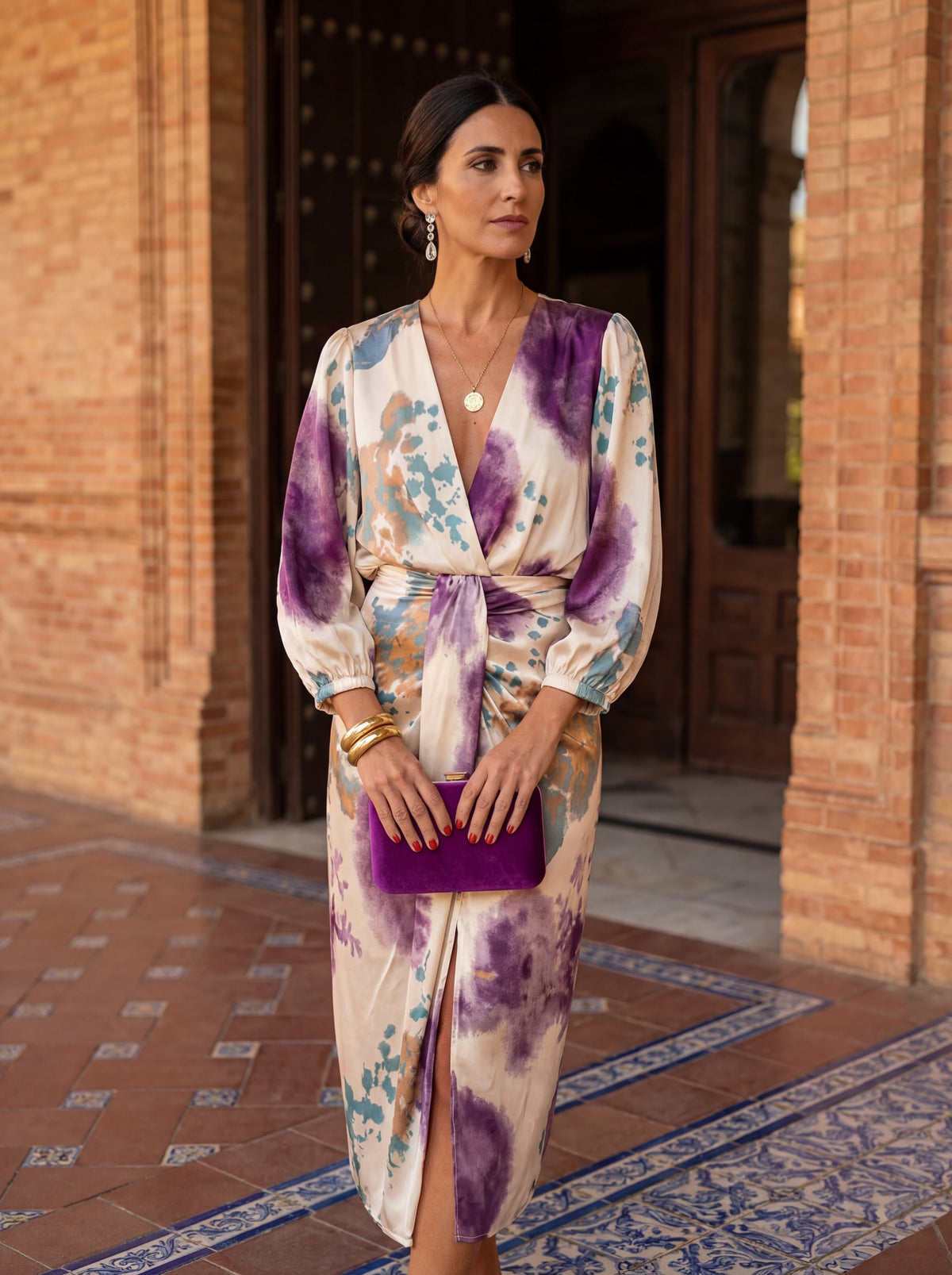 Vestido con Escote Cruzado