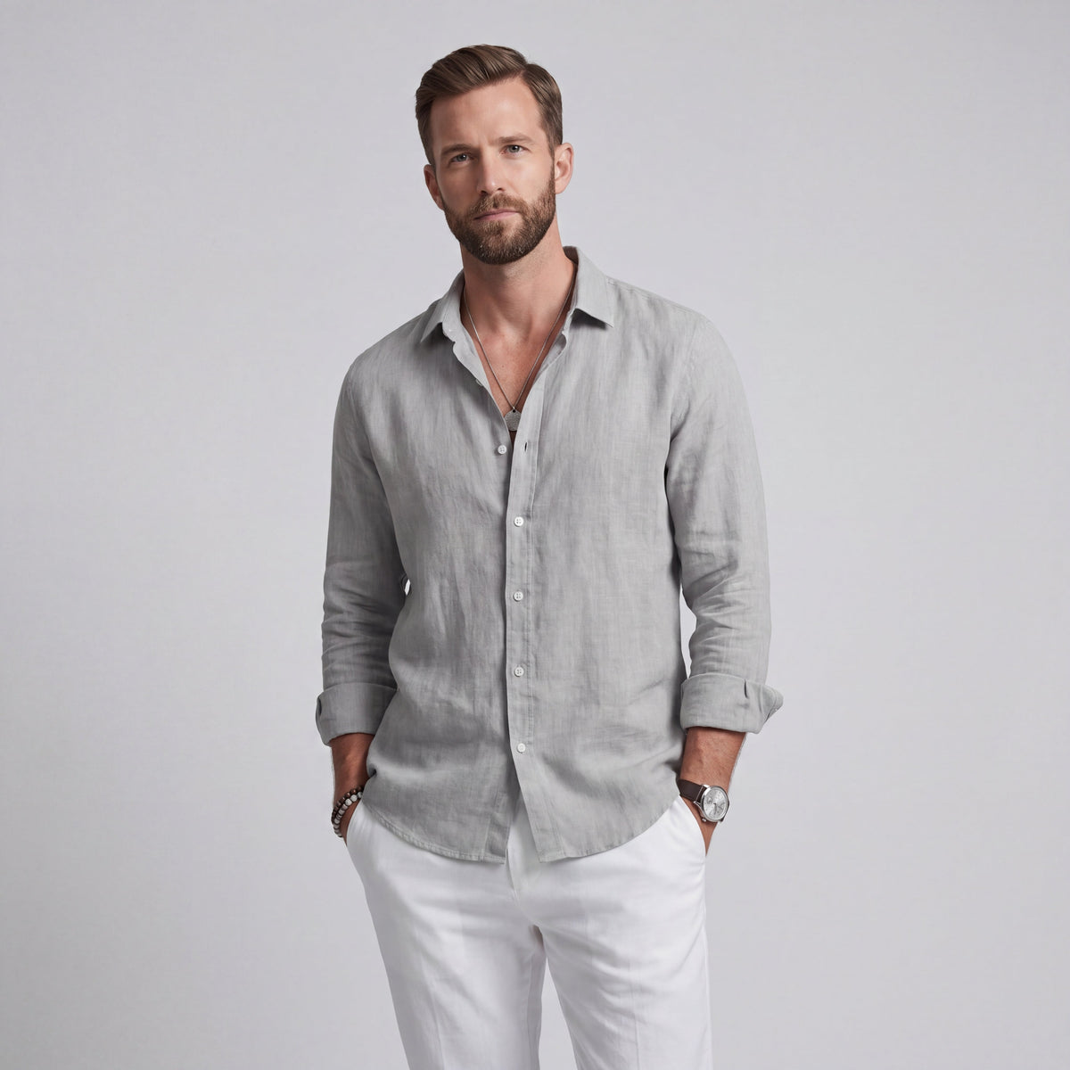Camisa de Lino Corte Relajado