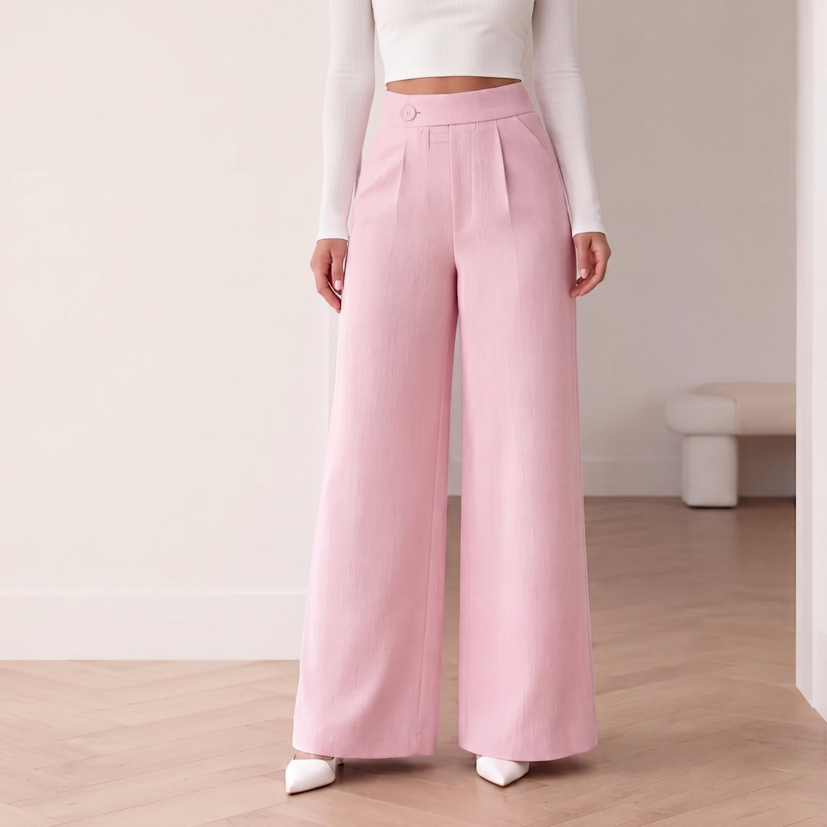 Pantalón Talle Alto Pierna Ancha