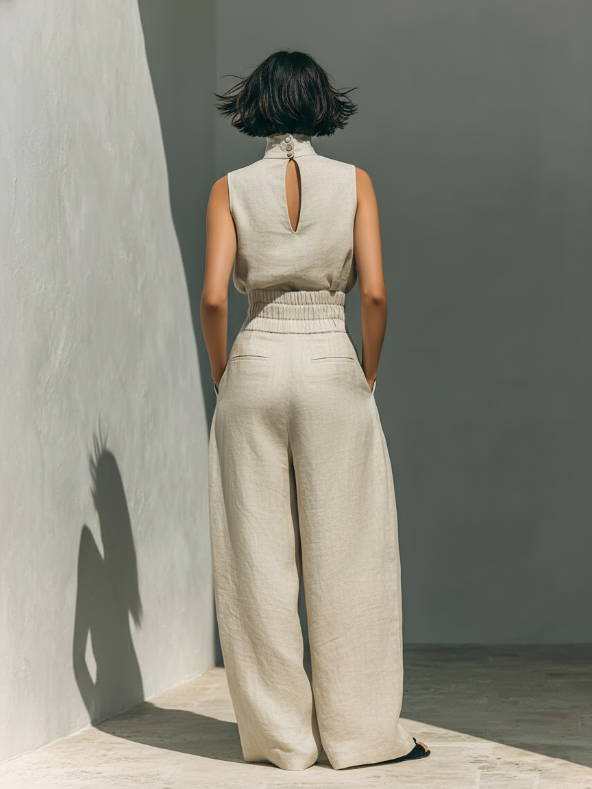Conjunto Blusa Pantalón de Lino