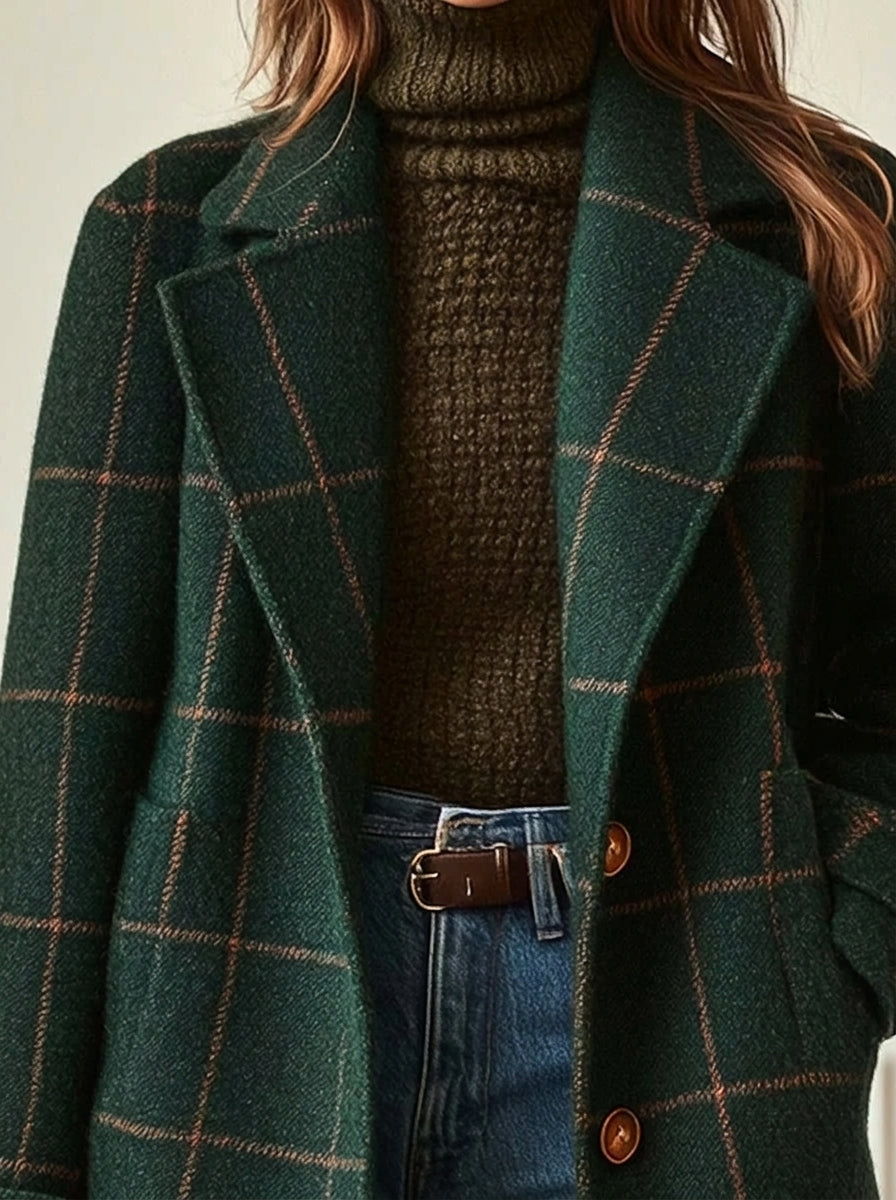 Abrigo de Tweed a Cuadros