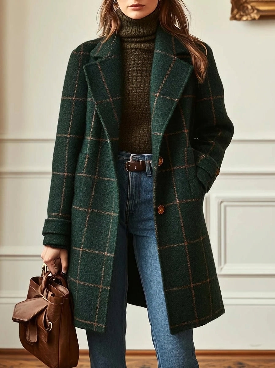 Abrigo de Tweed a Cuadros