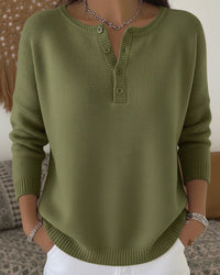 Jersey Henley de Punto con Botones