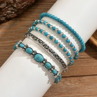 Conjunto de Pulseras Turquesas