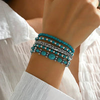 Conjunto de Pulseras Turquesas