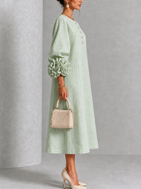 Vestido Midi Salvia Floral