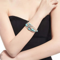 Pulsera Multicapa de Piedra Natural