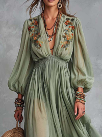Vestido Maxi Bohemio Floral