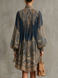 Vestido Corto Barroco Azul