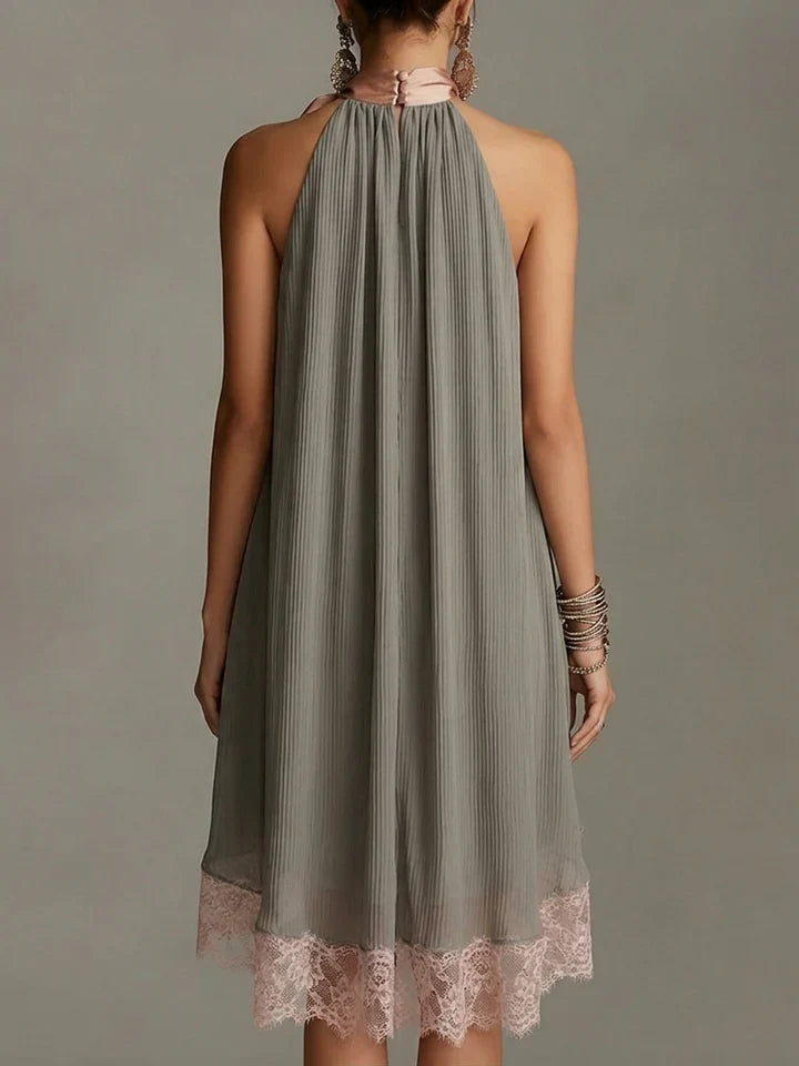 Minivestido de Raso Gris