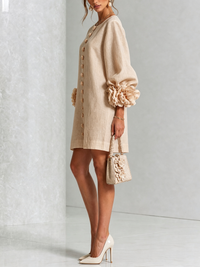 Minivestido Floral con Botones