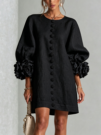 Minivestido Floral con Botones