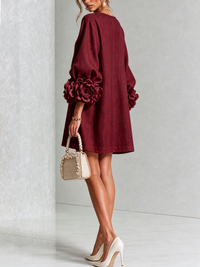Minivestido Floral con Botones