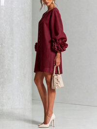 Minivestido Floral con Botones