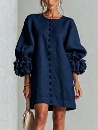 Minivestido Floral con Botones