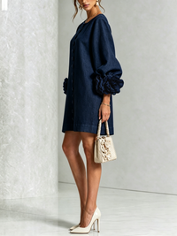 Minivestido Floral con Botones