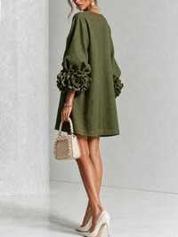Minivestido Floral con Botones