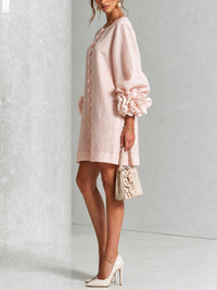 Minivestido Floral con Botones