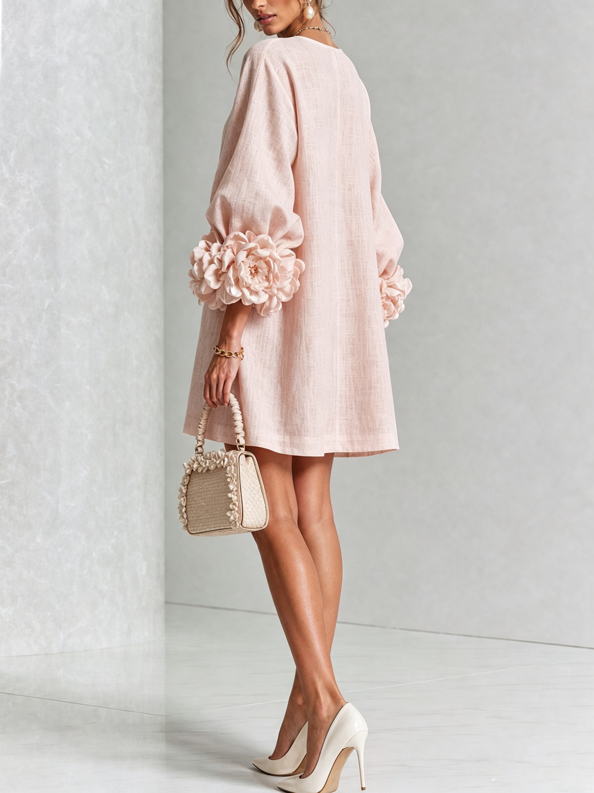 Minivestido Floral con Botones