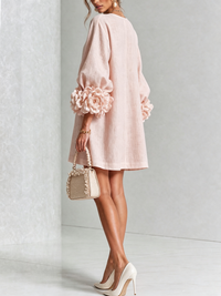 Minivestido Floral con Botones