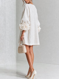 Minivestido Floral con Botones