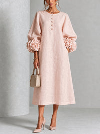 Vestido Midi Rosa Floral