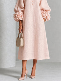Vestido Midi Rosa Floral