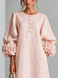 Vestido Midi Rosa Floral