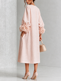 Vestido Midi Rosa Floral
